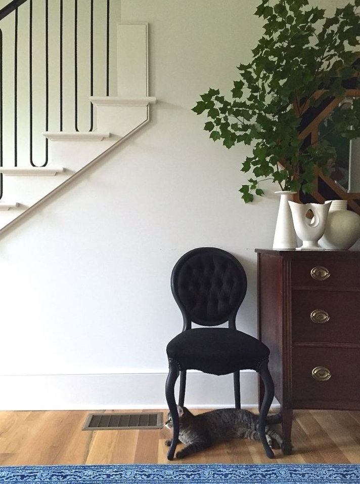 Upholstered chair; stairway | Image source: tphblog.com