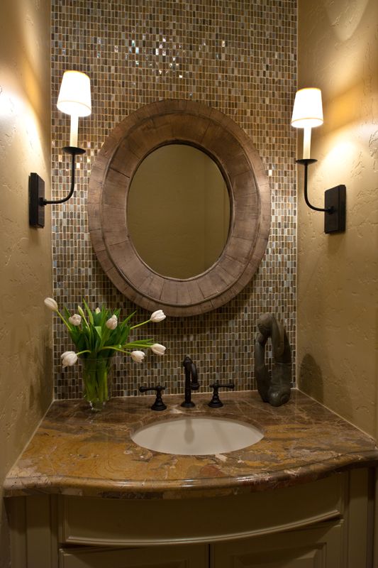 Bathroom Remodel - tile wall backsplash | Interior Designer: Carla Aston
