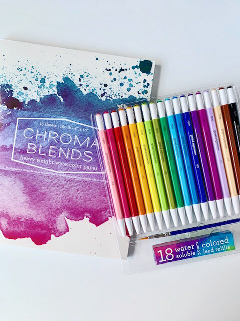 Chroma Blends Watercolor Paint Brushes - Set of 6 - OOLY