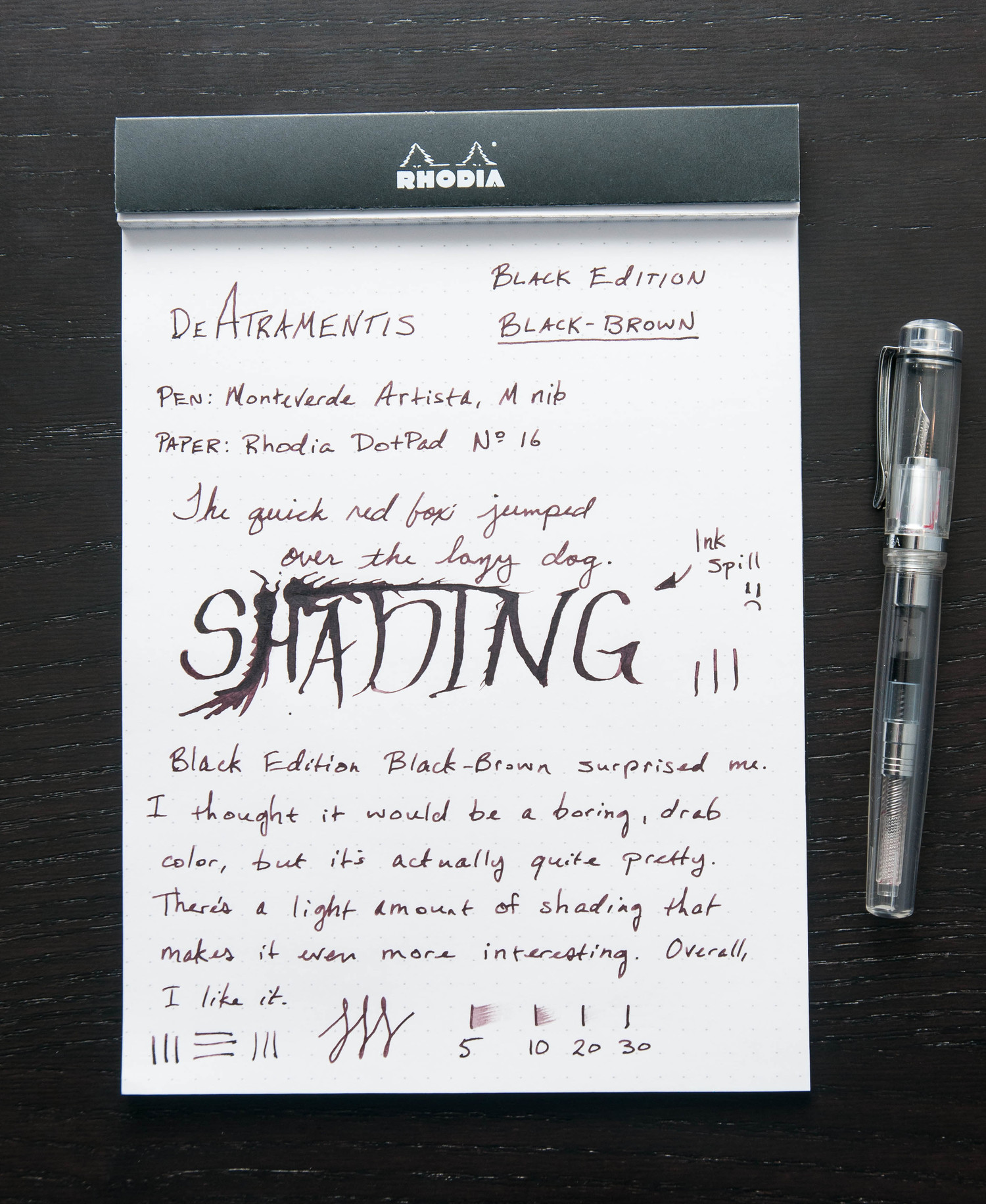 De Atramentis Black Edition Black-Brown Ink Review — The Pen Addict