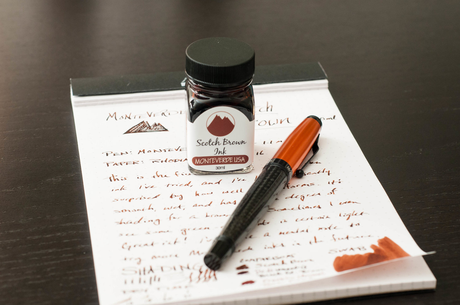 Monteverde Scotch Brown Ink Review — The Pen Addict