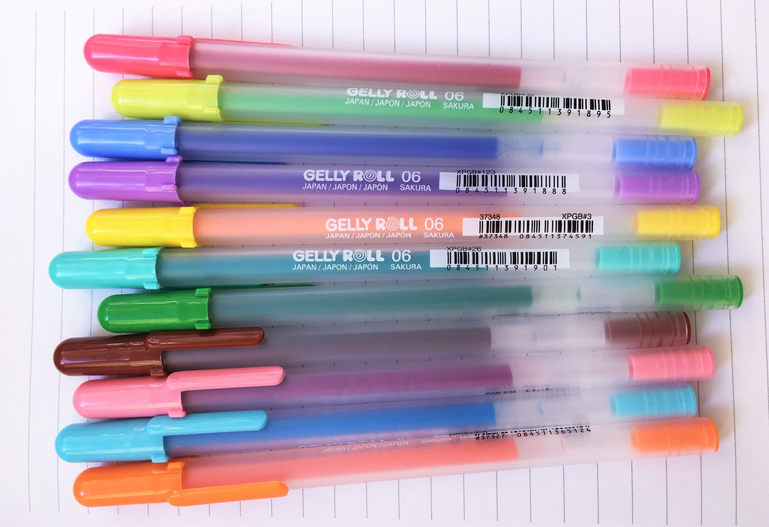 Choose Size & Color Carded pack of 10 Pens Sakura Gelly Roll Gel Pen Set 