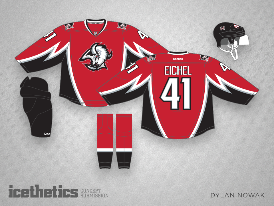 sabres red and black jersey