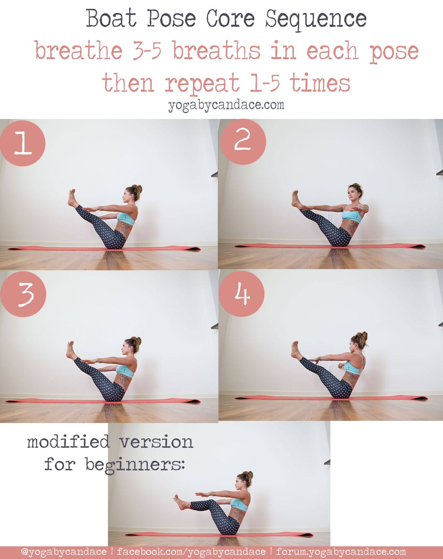 Core Strengthening Boat Pose Sequence — YOGABYCANDACE
