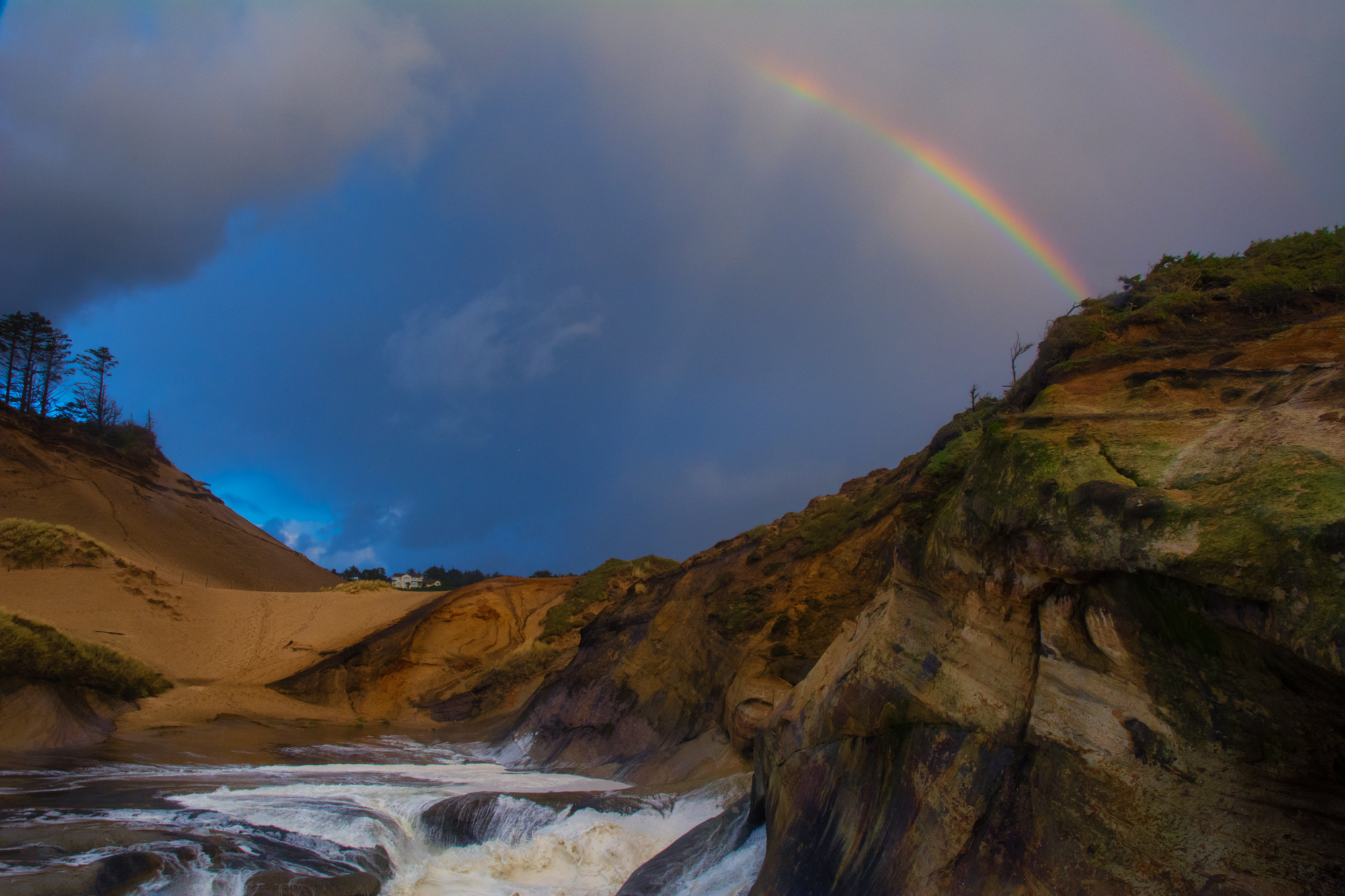  Rainbow at Cape Kiwanda just as the rain let up. 