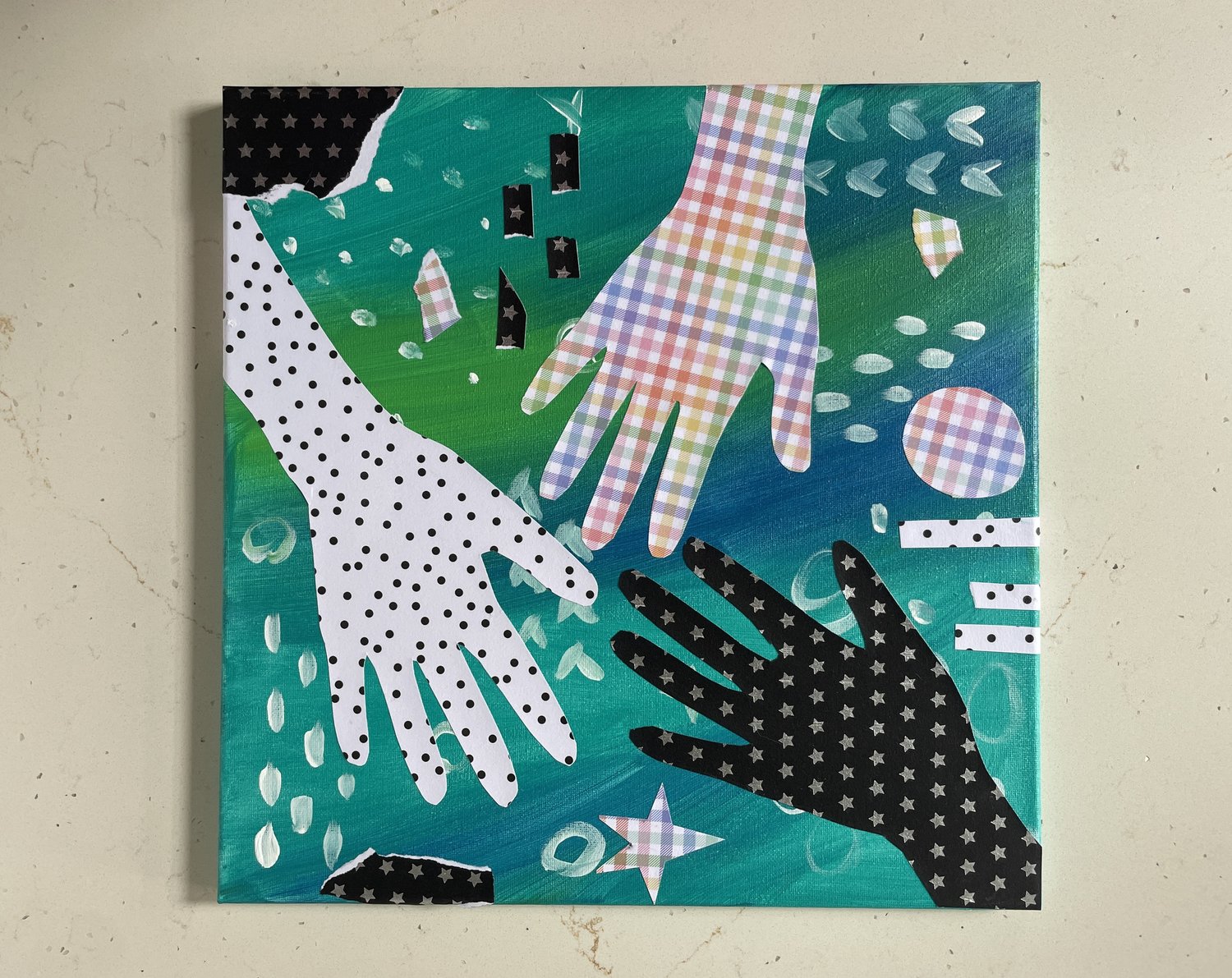 Kids Summer Workshop: Pattern Handprint Collage — PAINTED EARTH