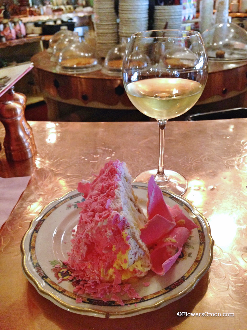 Madonna Inn Pink Champagne Cake — flowers croon