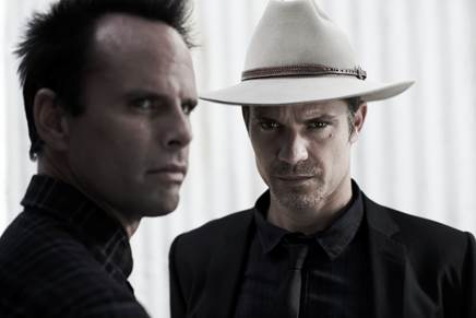Walton Goggins and Timothy Olyphant in Justified image - supplied/FXAustralia