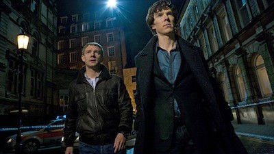 Martin Freeman & Benedict Cumberbath - Sherlock S01 Image - BBC