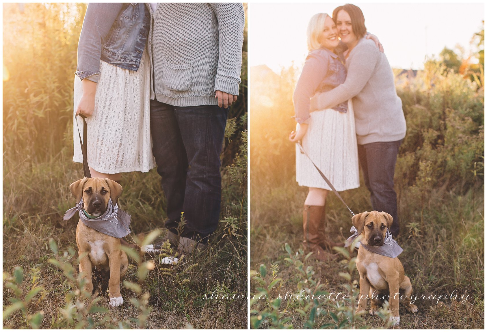 Worcester MA Photographer Outdoor Engagement Photos Dog Couple Lesbian Wedding_412