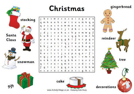 Free Christmas Wordsearches Puzzles And Crosswords Edgalaxy Teaching Ideas And Resources