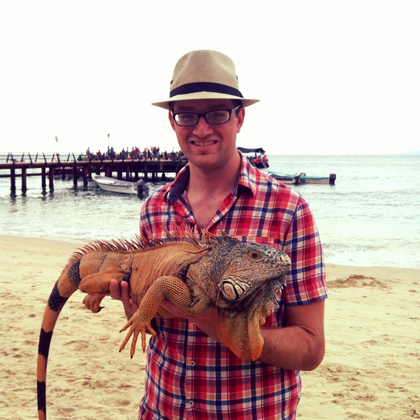 Hanging out with an Iguana in Las Animas, Mexico