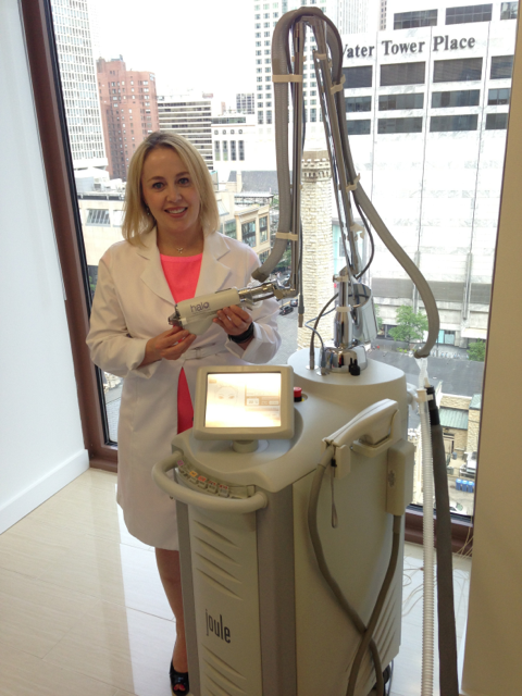 Here is Dr. Erickson and Sciton laser platform, fully loaded with the new Halo