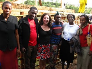  From left K/1 teacher Madahana Mable, Kennedy Odede, Jessica Posner, pre-school teacher Janet Olesi, Headmistress Joan Okumu, k/1 teacher Naomi Njuku