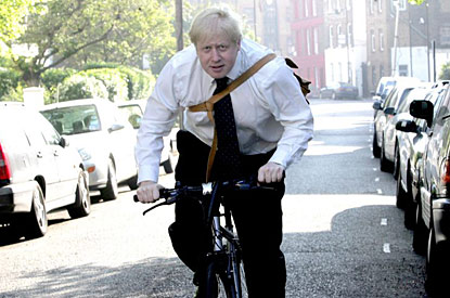 Boris Johnson. Mayor and cyclist. Source: Press Association