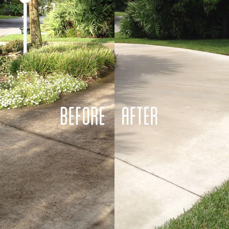 Pressure Wash Driveway Before And After