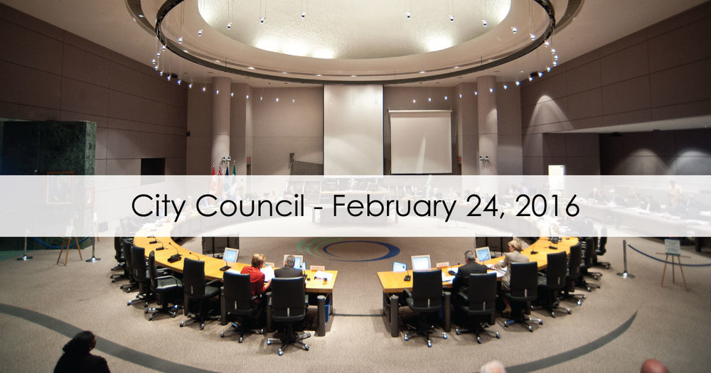 February 24, 2016 city Council Meeting