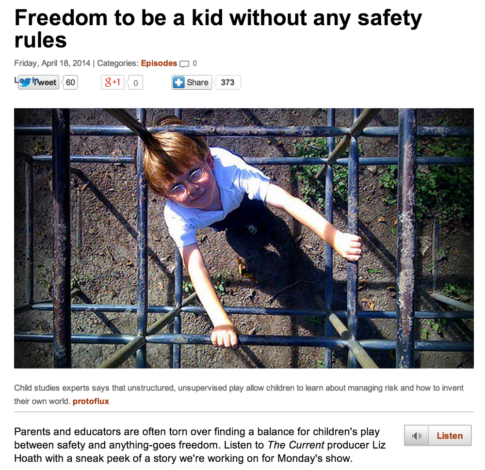 Link not working?  Google: " CBC Freedom to be a kid " 