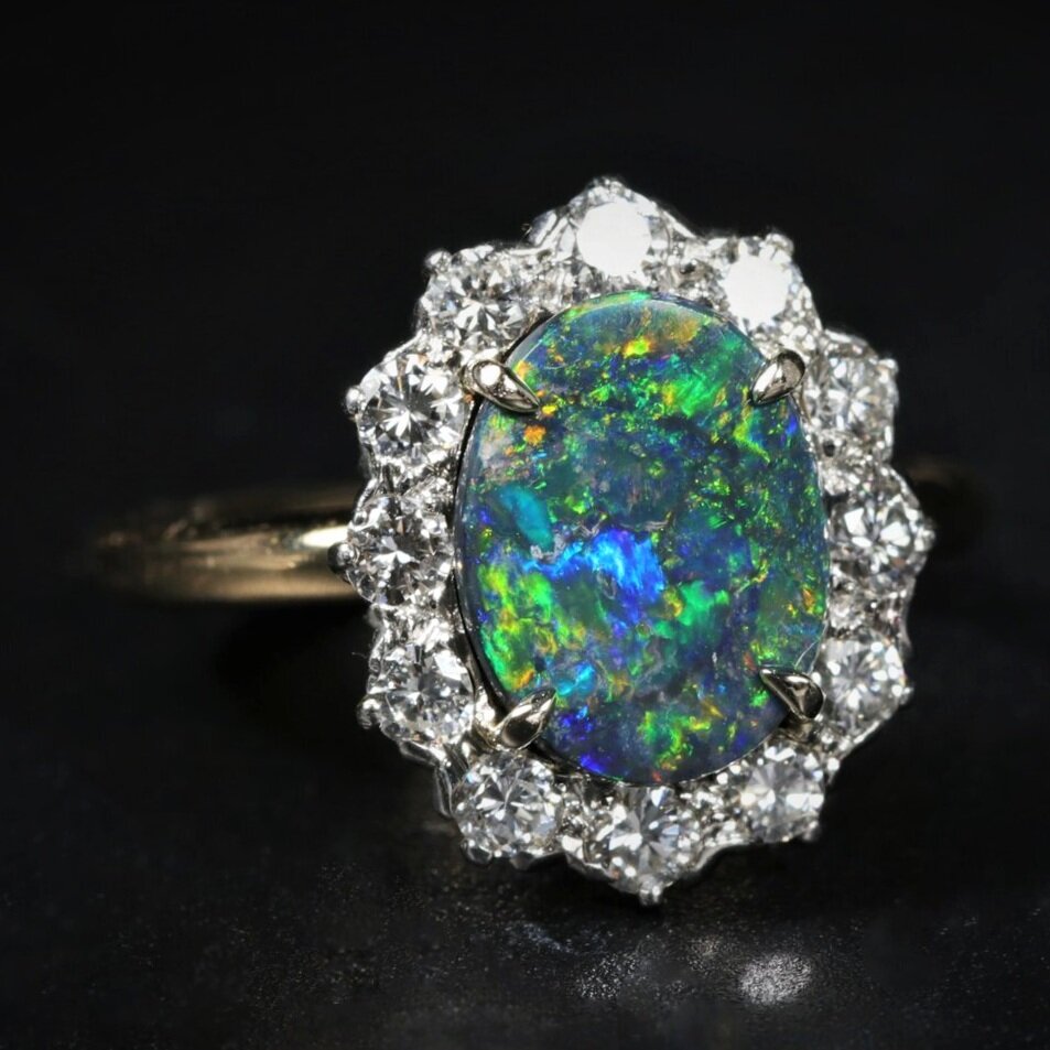 cartier black opal ring