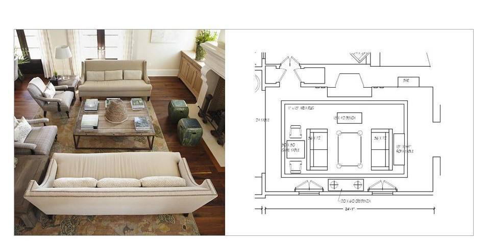living room furniture layout with dimensions