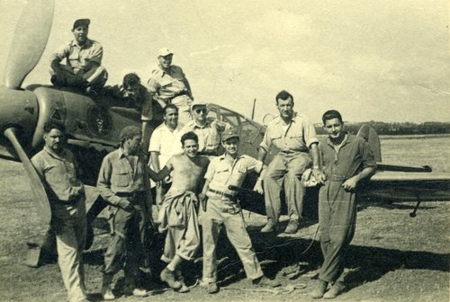 Click photo to download. Caption: Pictured are American pilots who volunteered for Israel during the 1948 War of Independence. The pilots' story is documented is Nancy Spielberg's new film, "Above and Beyond." Credit: Above and Beyond.