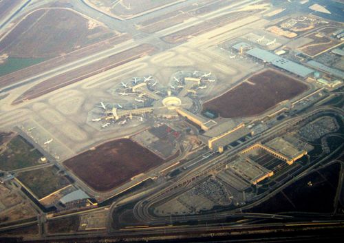 An aerial view of Israel's Ben Gurion Airport. Credit: Wikimedia Commons.