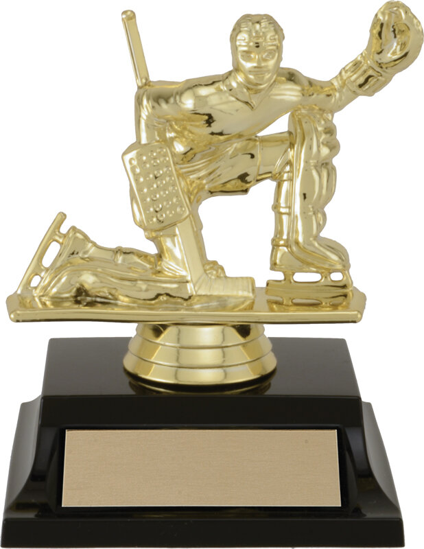 ICE HOCKEY GOALIE KEEPER EXCLUSIVE TROPHY ACRYLIC *FREE ENGRAVING* 190mm 3 SIZES 