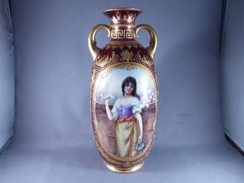Details about   Antique Royal Vienna Signed Hand Painted Vases 