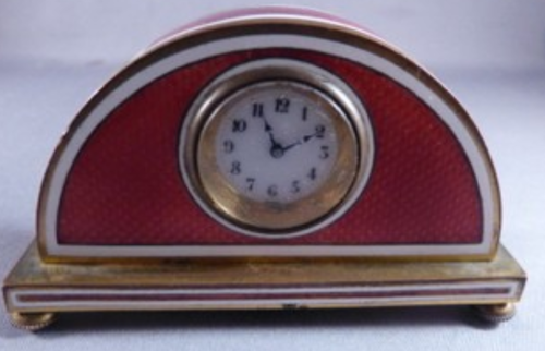 Guilloche Enamel Clock