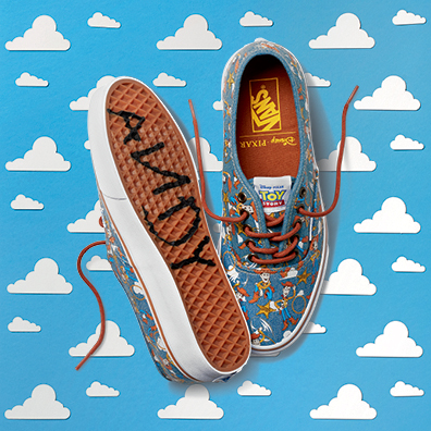 toy story vans with andy on the bottom