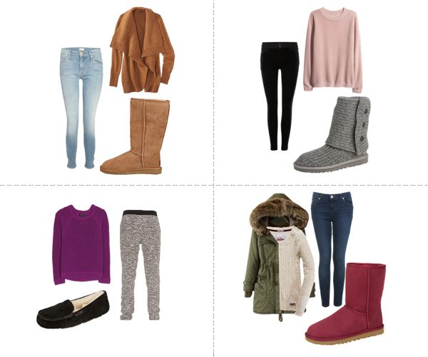 outfits to wear with ugg slippers