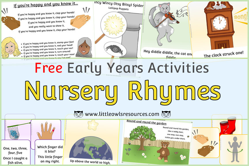 Free Nursery Rhyme Printable Early Years Ey Eyfs Resources Downloads Activities Little Owls Resources Free