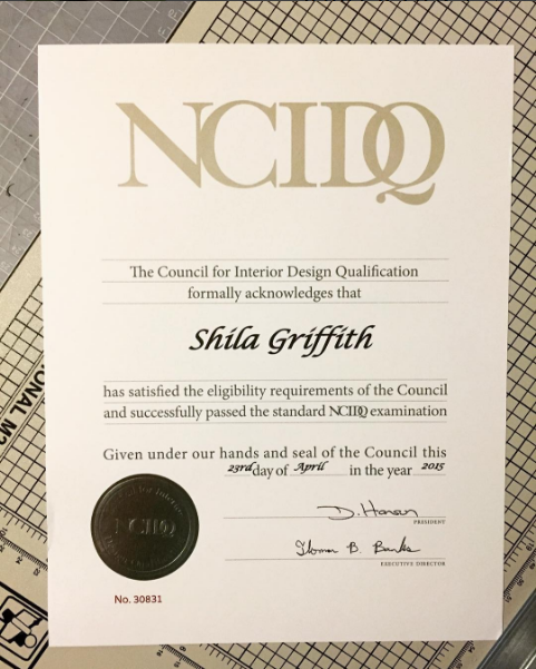 Ncidq Certification Printed Certificate Sg23 Design