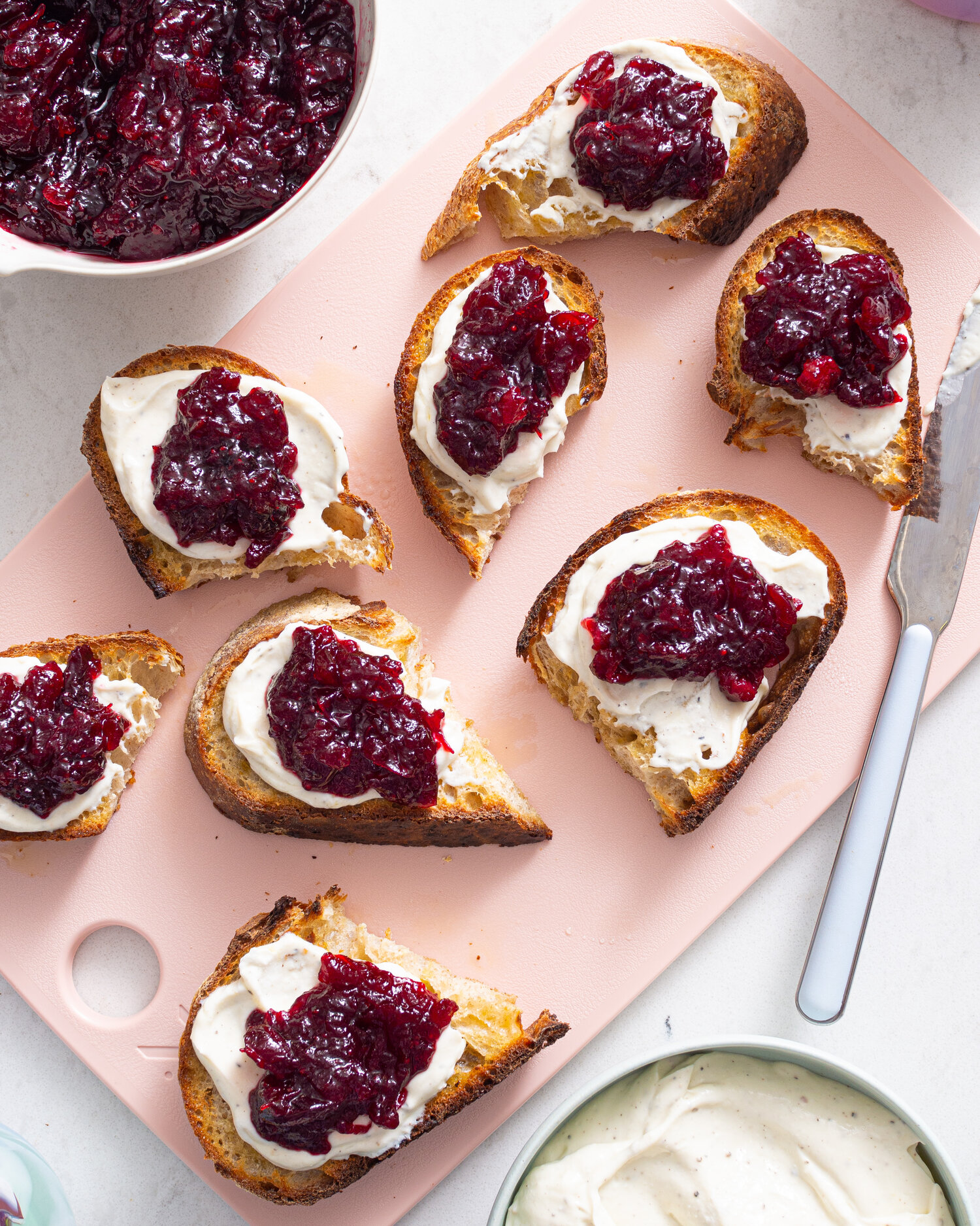 Cranberry Sauce Whipped Ricotta Toast | Local Haven — Local Haven