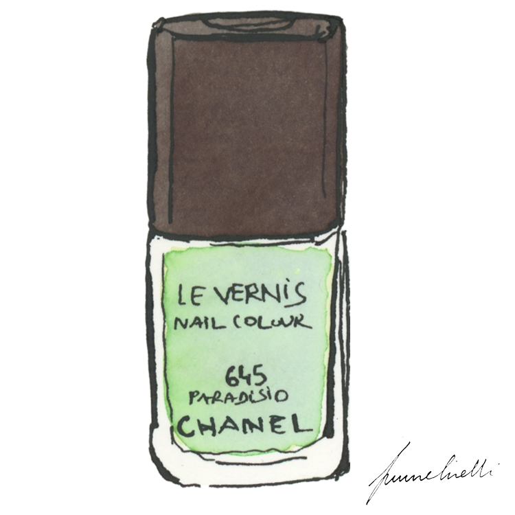 ce nouveau vernis Paradisio chez Chanel, d'un céladon clair nacré, est aussi séduisant qu'un bijou