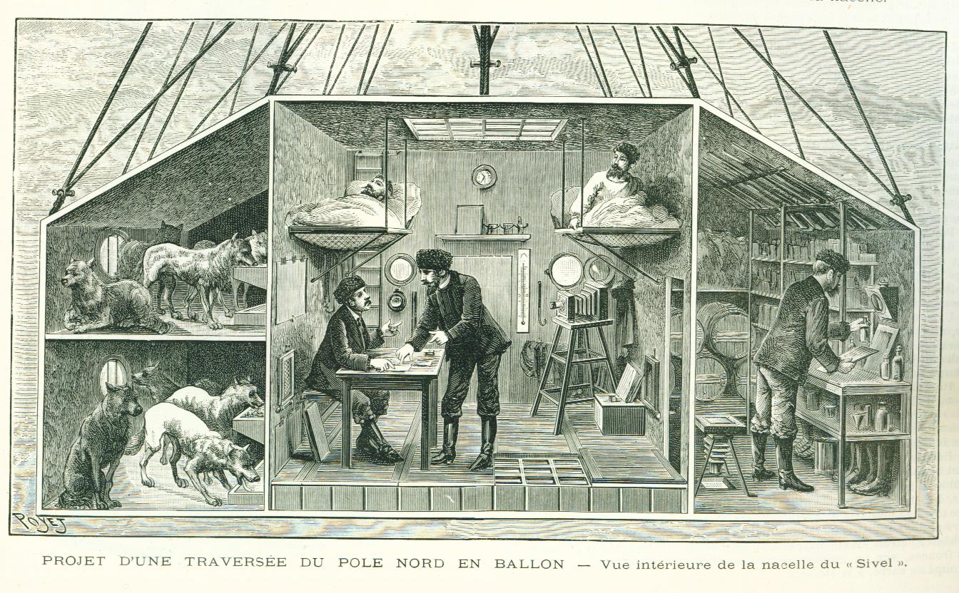 Figure 3. Poyet, « Projet d'une traversée du pole Nord en ballon » from L'Illustration, no. 2488, p. 374, 1er novembre, 1890