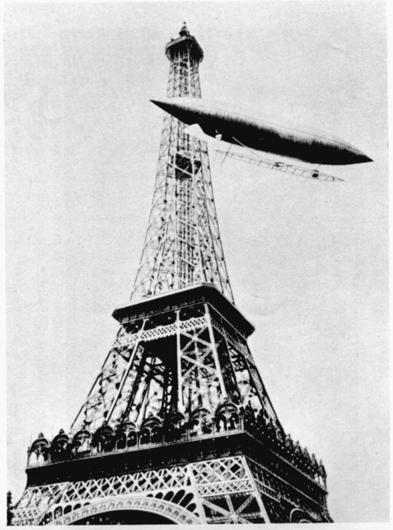 Figure 7: Alberto Santos –Dumont circling the Eiffel Tower. Reproduced in Gustave Eiffel, La tour Eiffel en 1900, p. 263.