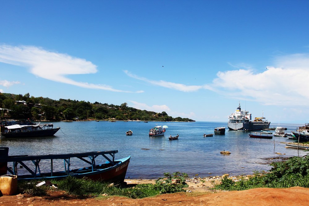 one of the small coves that make up Nkhata Bay, a base for the local fishing trade