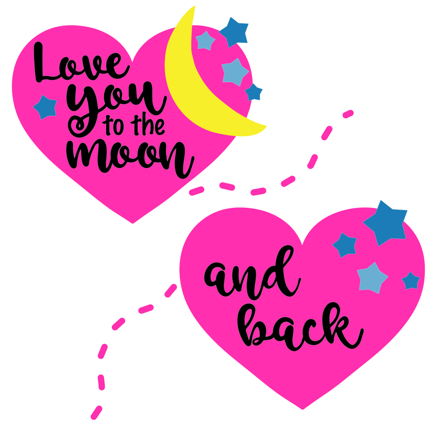 Download Love You To The Moon And Back Valentines Svg File Pattern Revolution PSD Mockup Templates