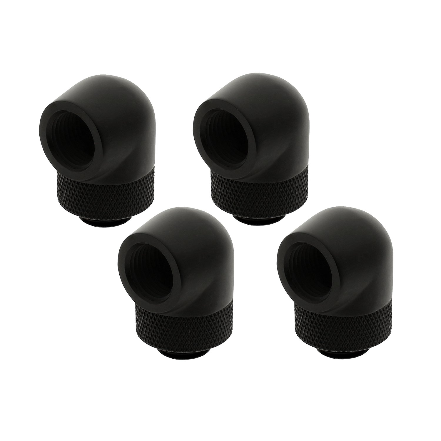 XSPC G1/4 Male to Female Rotary Fitting Matte Black 4-Pack