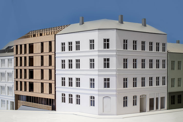 Modell av krysset Brenneriveien - Hausmansgate Foto: Eriksen Skajaa Arkitekter