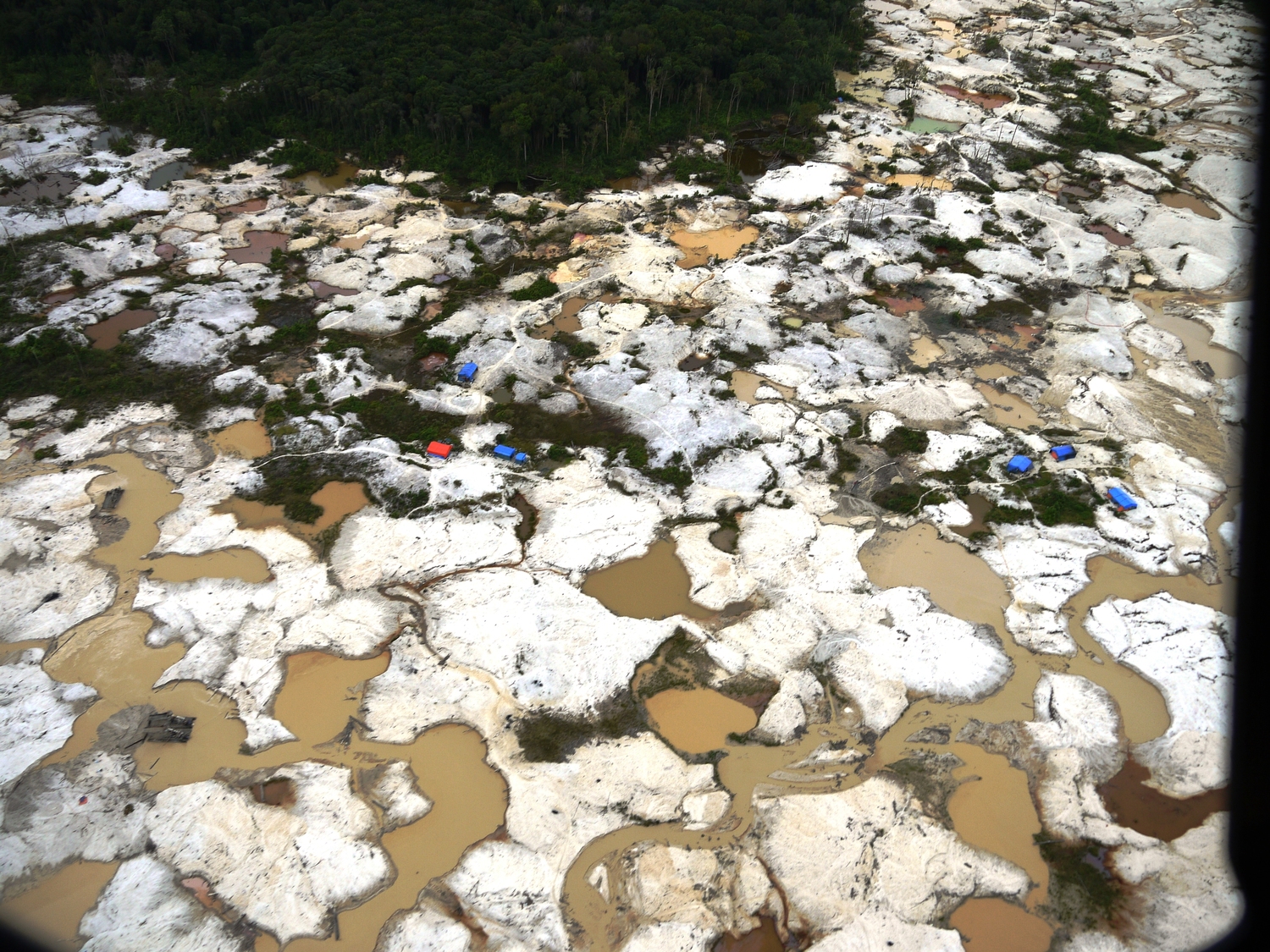 A moonscape of illegal gold mining in Sumatra, Indonesia (photo by William Laurance).