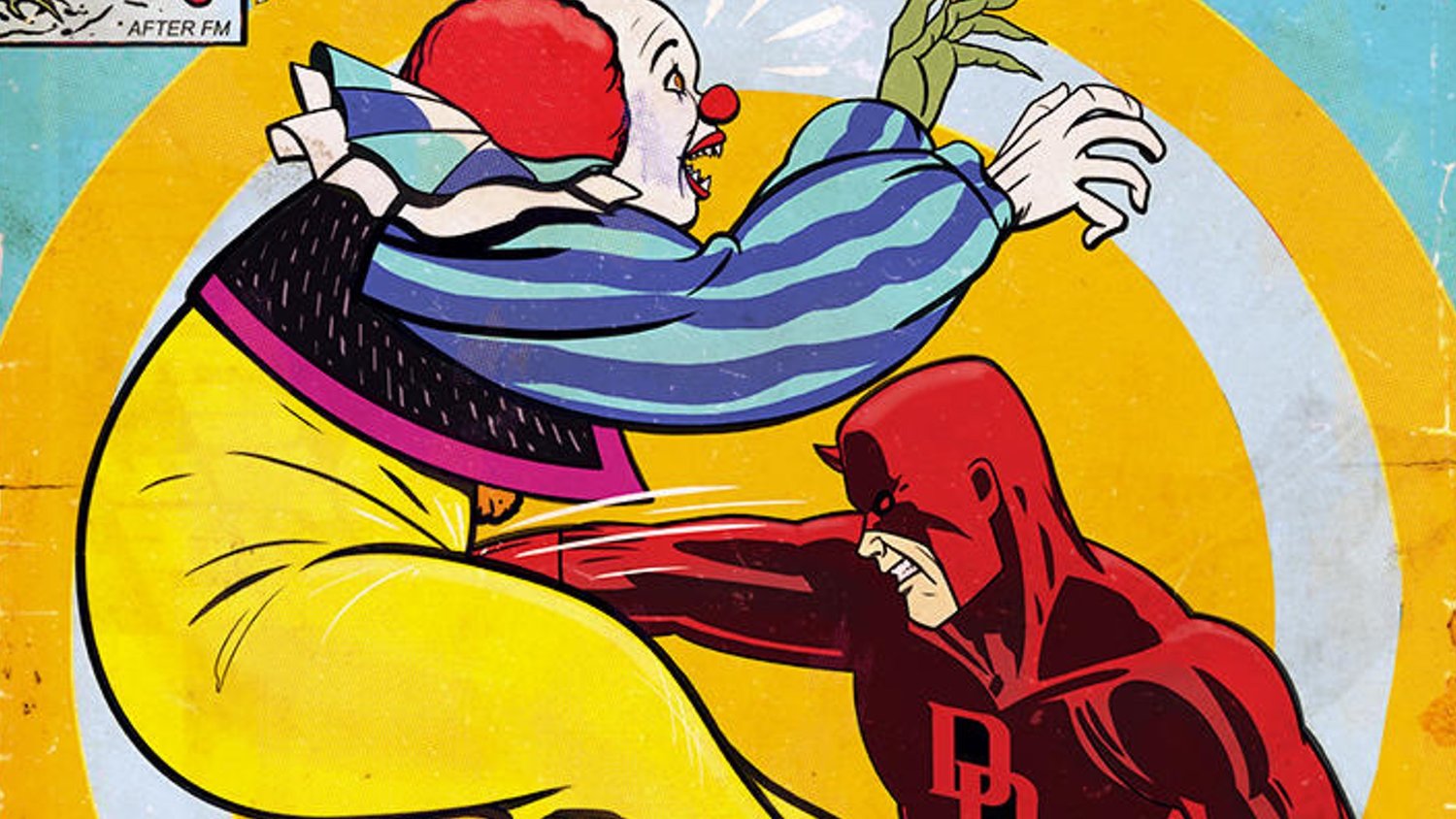 Daredevil Takes On Penny Wise The Clown In Amusing Fan Art