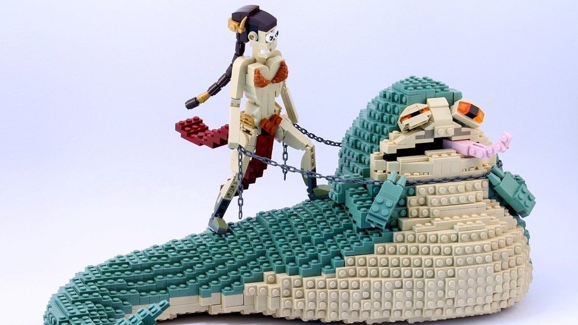 New Lego Gold Chain 5 Link Star Wars Minifigure Leia Joba Prisoner Hut Space 