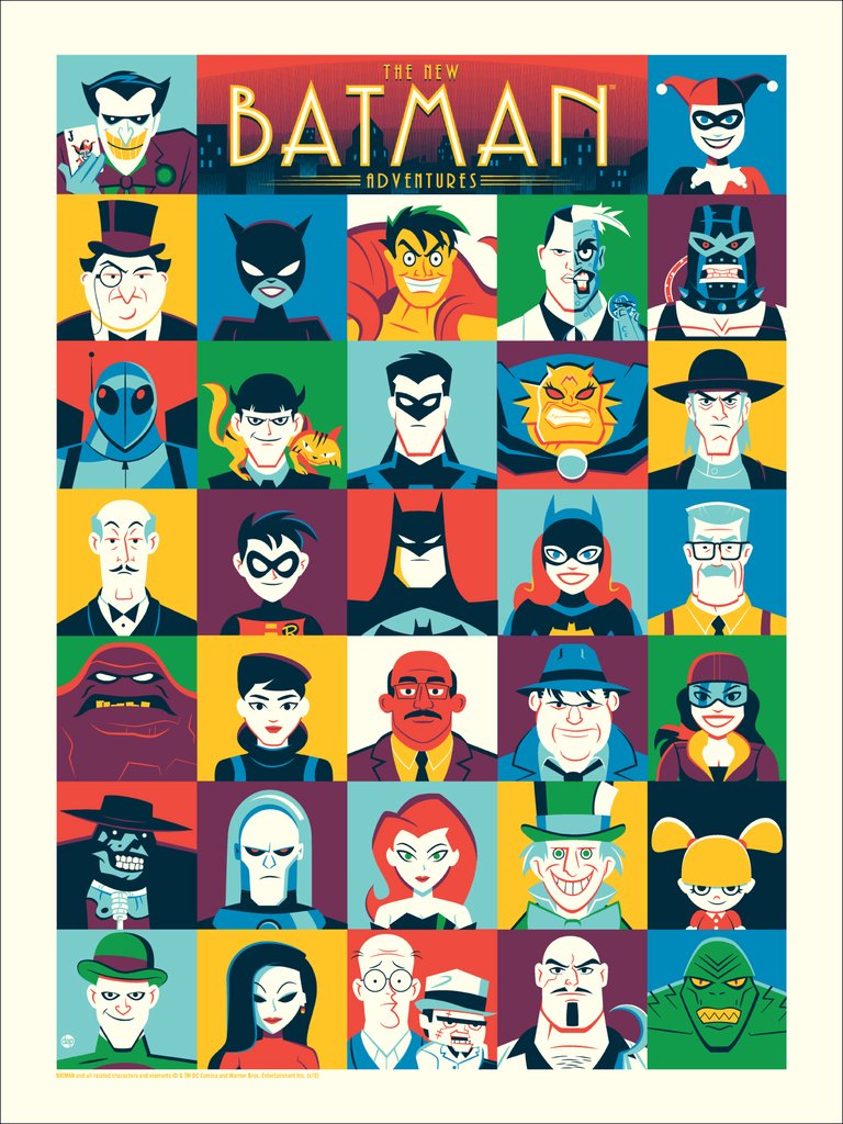 The New Batman Adventures by Dave Perillo 18"x24" Screen Print, Edition of 225 Printed by D&L Screenprinting $40