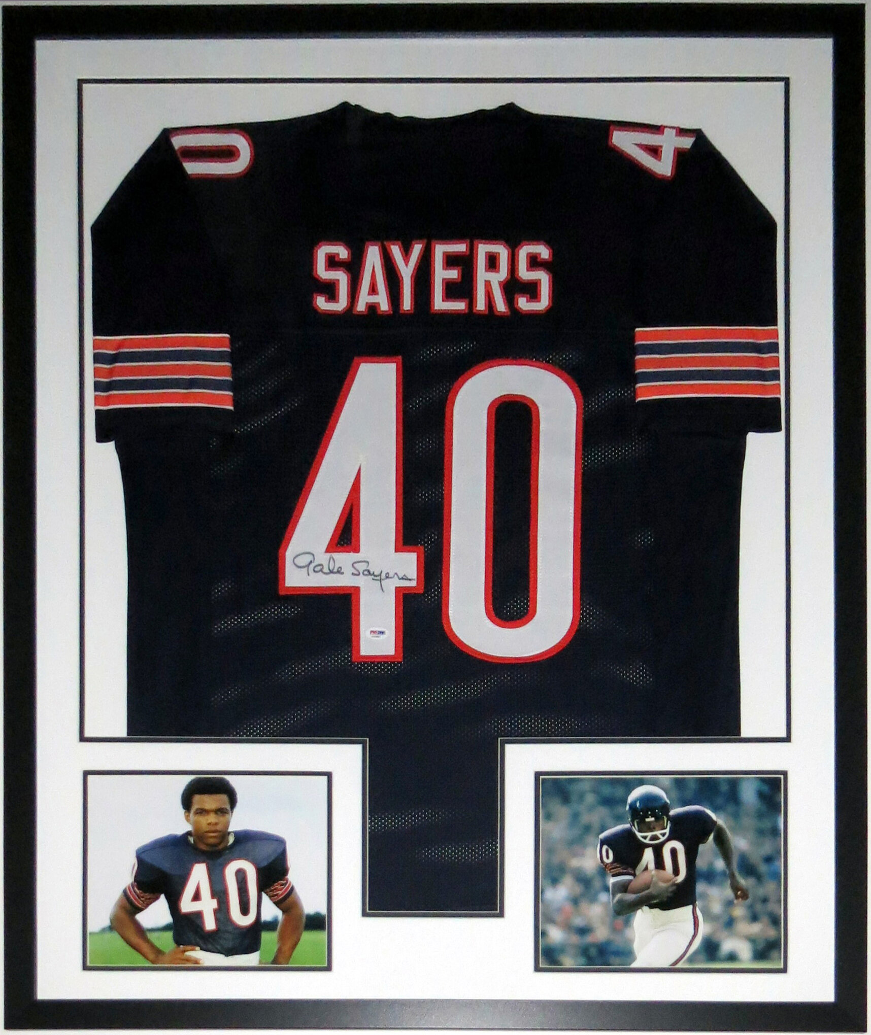Chicago Bears Gale Sayers Autographed Blue JerseyHOF 77 PSA/DNA Stock #141210 