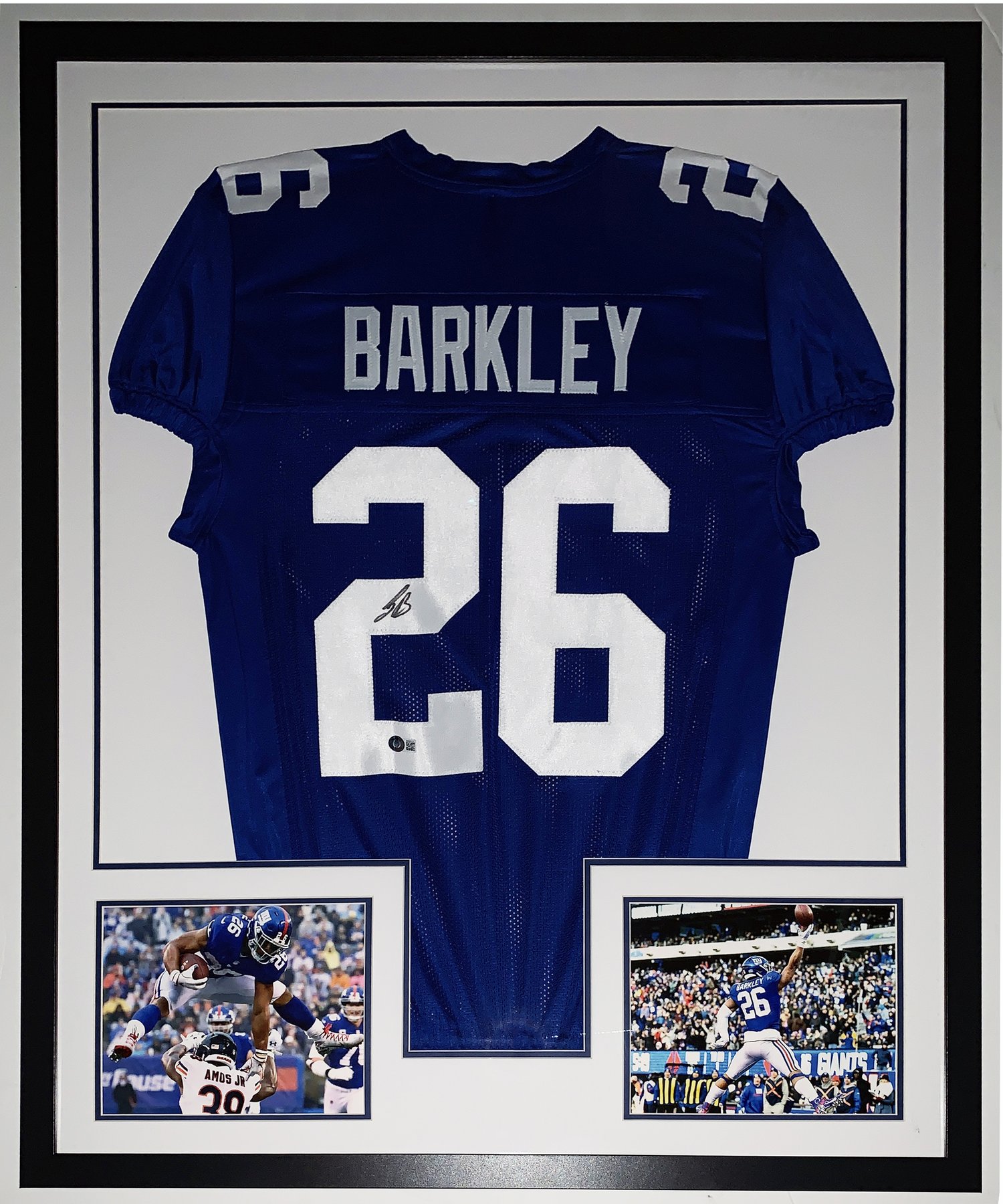 Saquon Barkley New York Giants Autographed Framed Royal Nike Elite Jersey  Shadowbox