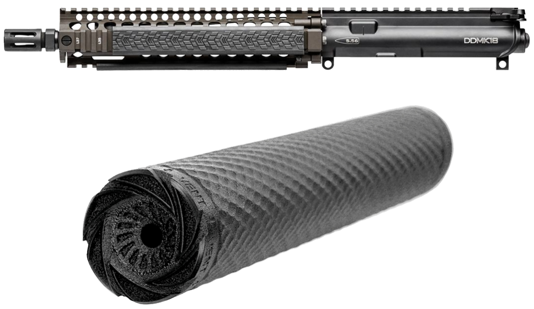 The VENT 3 is designed and manufactured by PTR Industries. It is a 223 caliber centerfire rifle silencer, intended to suppress the 5.56x45mm cart