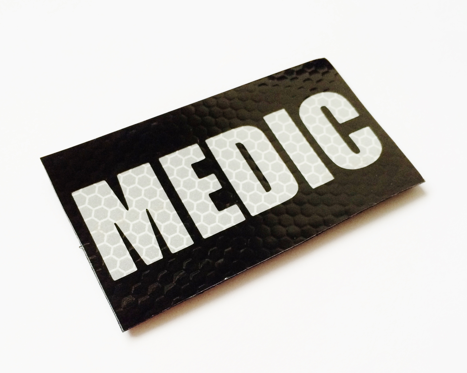 White Combat Medic Reflective Cross Patch — Empire Tactical USA