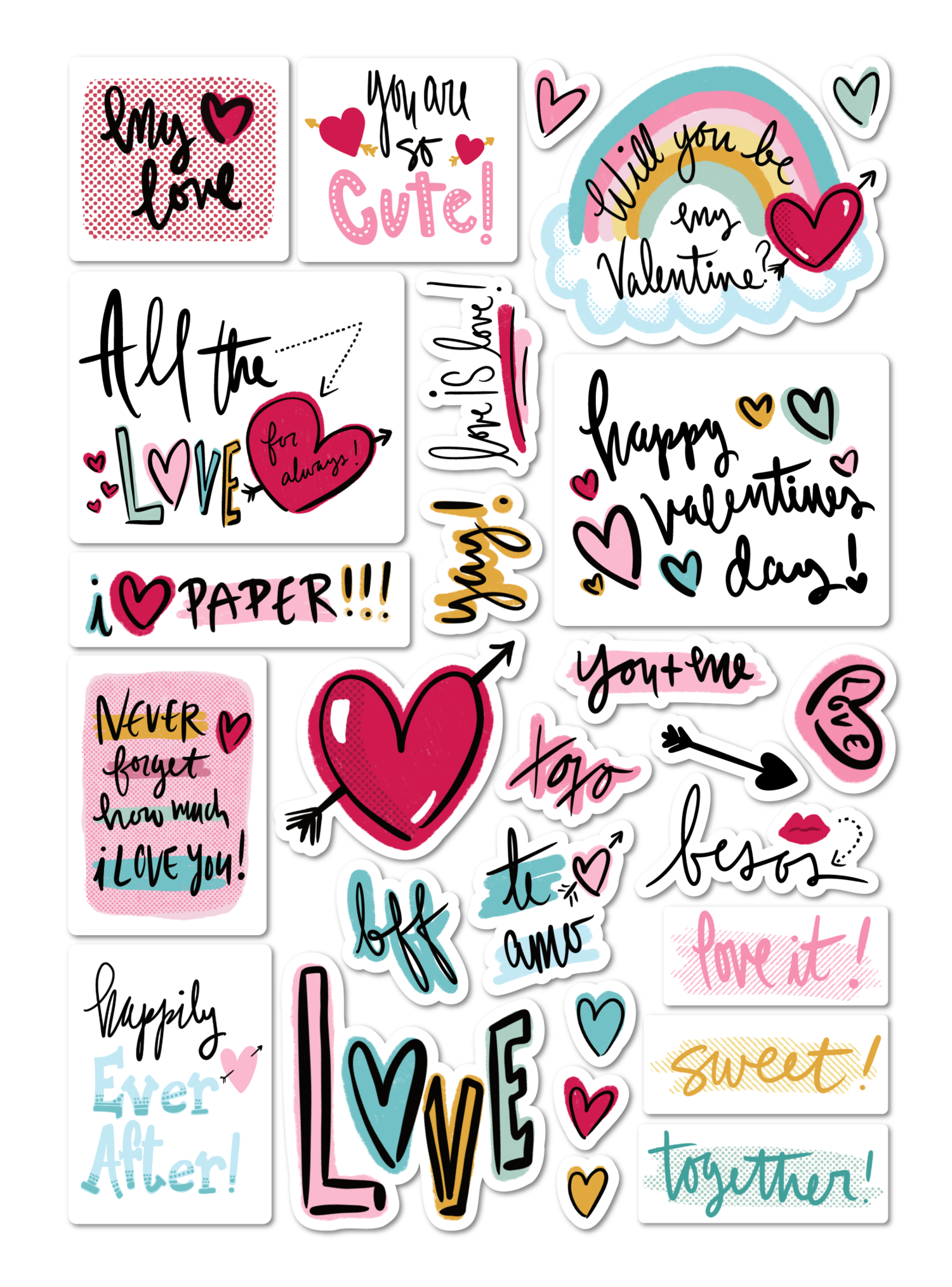 Digital Paper Me & You Love Valentine Pattern Paper Love Paper Love  Printable Valentine Printable Love Scrapbook Valentine Planner Printable 